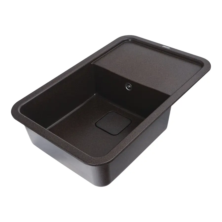 Гранітна мийка для кухні Platinum 7850 CUBE матова Шоколад