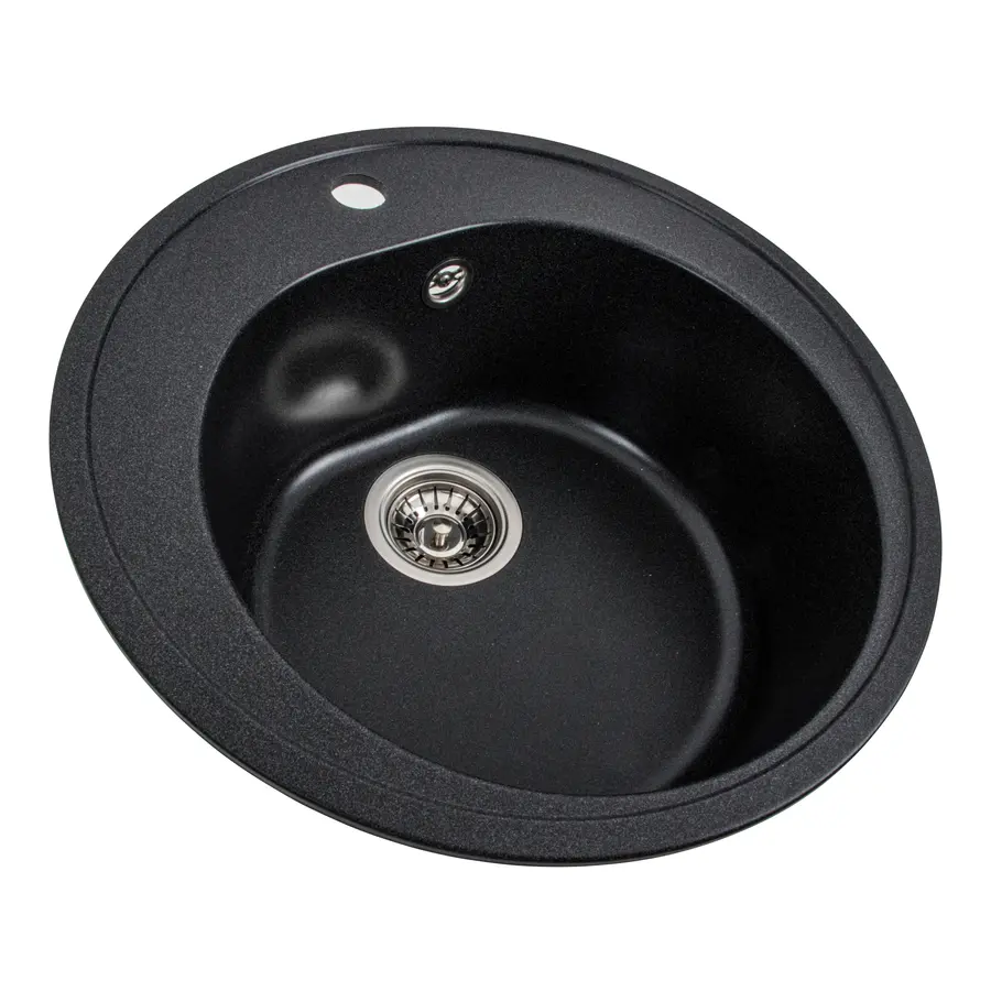 Гранітна мийка для кухні Platinum 510 LUNA матовий Карбон