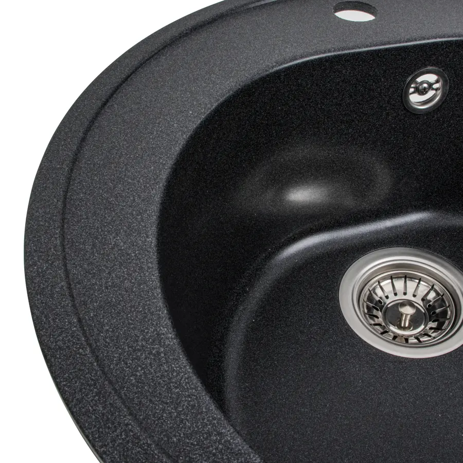 Гранітна мийка для кухні Platinum 510 LUNA матовий Карбон