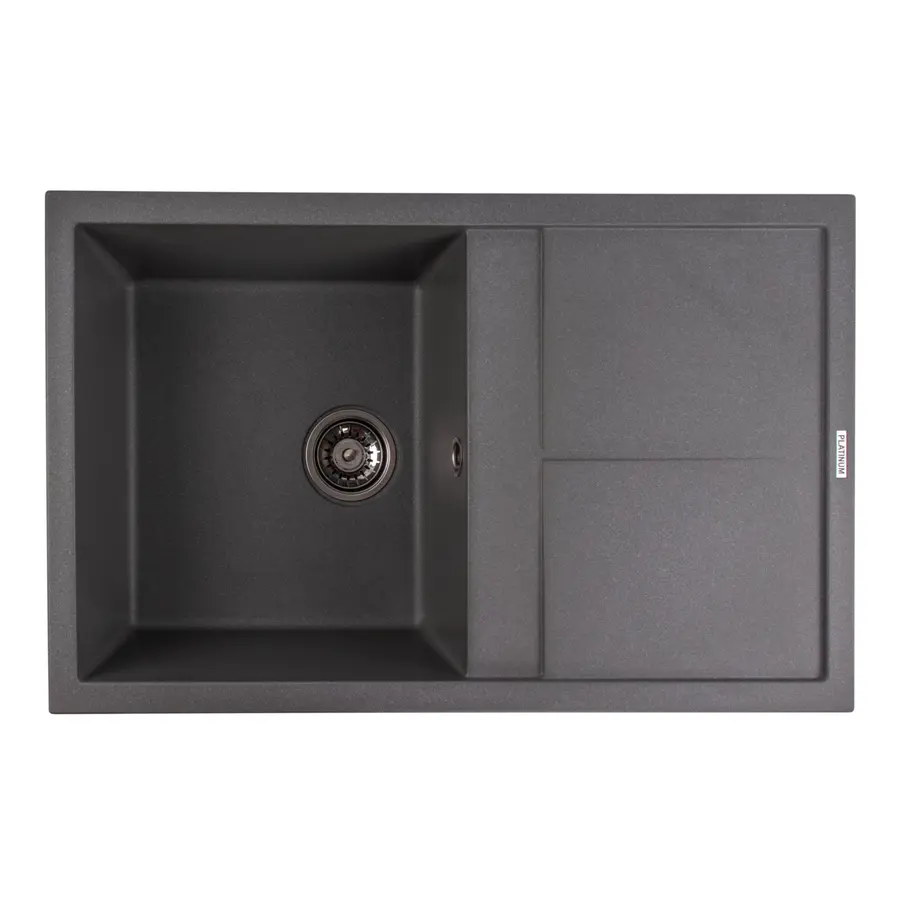 Гранитная мойка для кухни Platinum 7950 Selena матовая Серый муссон