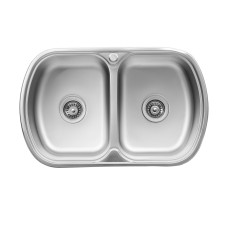 Кухонна мийка з нержавіючої сталі Platinum САТИН 7749D (0,8/180 мм)
