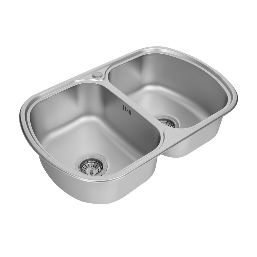 Кухонна мийка з нержавіючої сталі Platinum САТИН 7749D (0,8/180 мм)