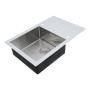 Кухонна мийка Platinum Handmade WHITE GLASS 780х510х200