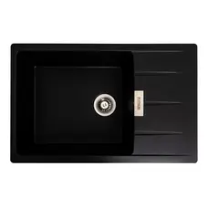 Гранітна мийка для кухні Platinum 7850 ROMA матова (чорна в золоту крапку)