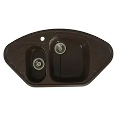 Гранітна мийка для кухні Platinum 9250UW LARGO глянець Мокко