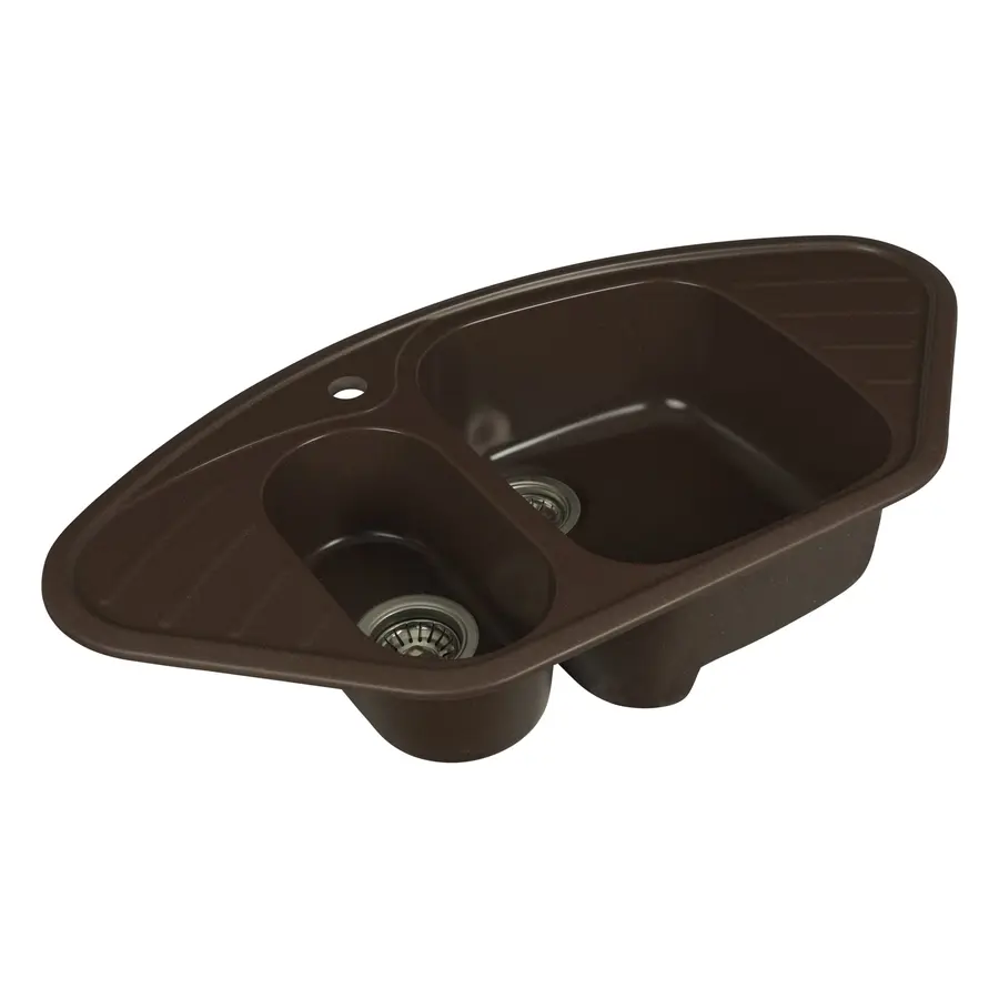 Гранітна мийка для кухні Platinum 9250UW LARGO глянець Мокко