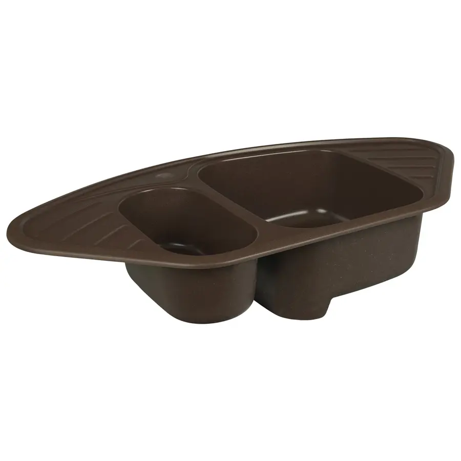 Гранітна мийка для кухні Platinum 9250UW LARGO глянець Мокко