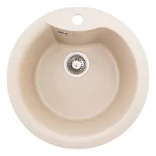 Гранітна мийка для кухні Platinum 480 TURAS матова Сафарі