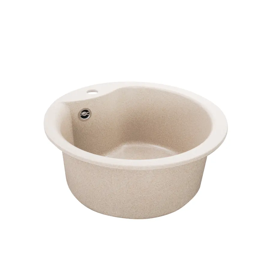 Гранітна мийка для кухні Platinum 480 TURAS матова Сафарі