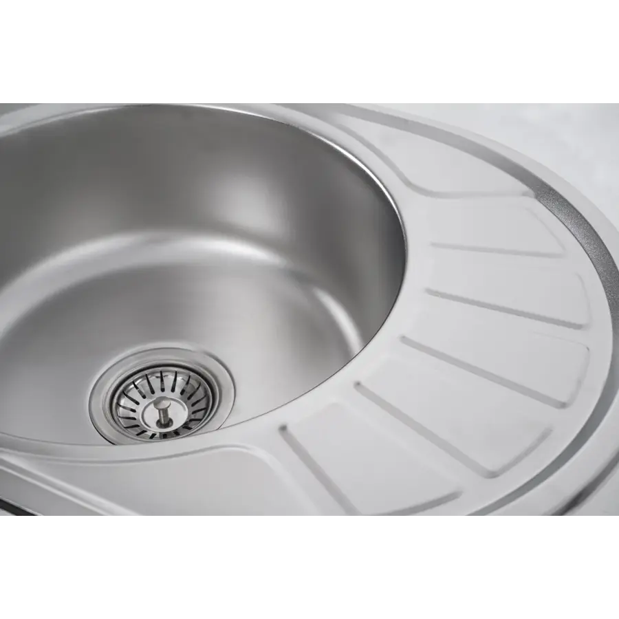 Кухонна мийка з нержавіючої сталі Platinum САТИН 5745 (0,8/180 мм)