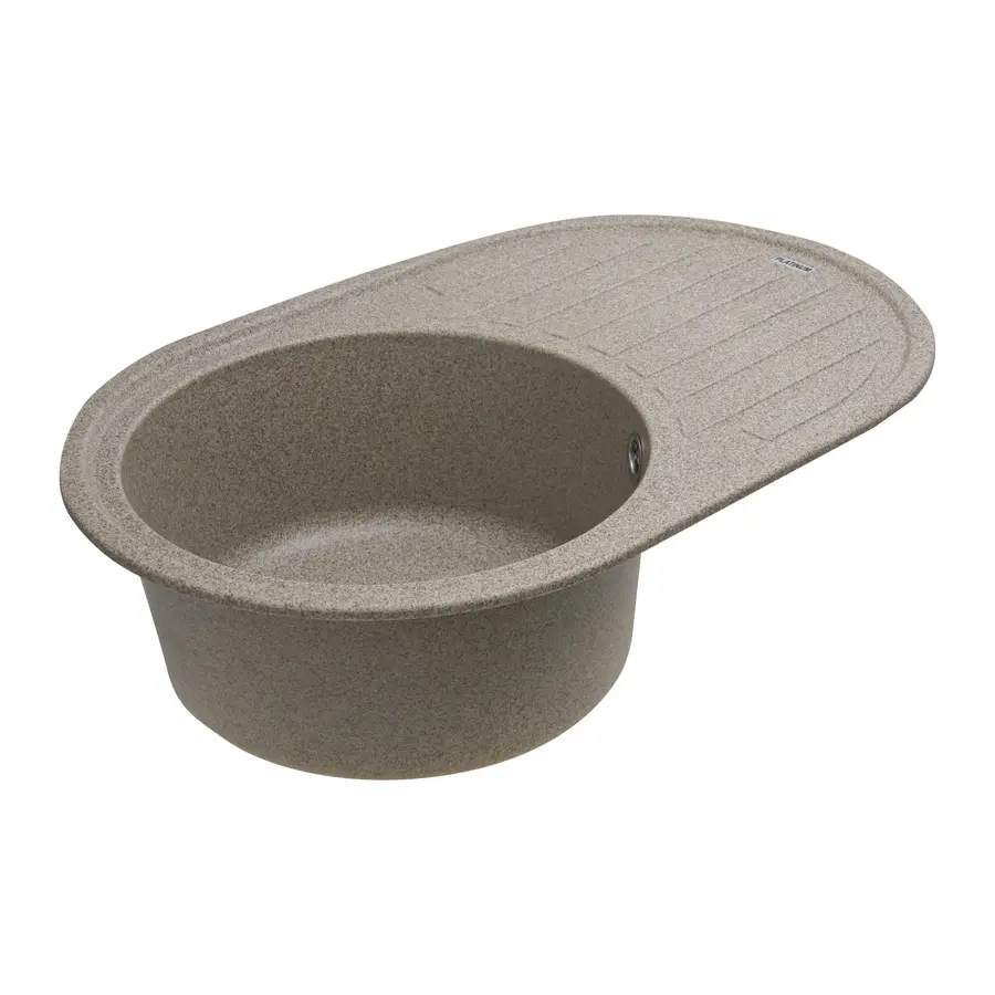 Гранітна мийка для кухні Platinum 7750 LIRA матова Карамель