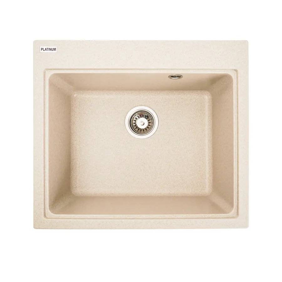 Гранітна мийка для кухні Platinum 5852 VESTA матова Сафарі