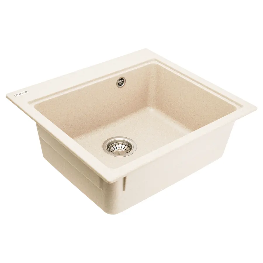 Гранітна мийка для кухні Platinum 5852 VESTA матова Сафарі