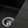 Гранітна мийка для кухні Platinum 7850 VERONA матова Чорний металік