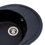 Гранитная мойка для кухни Platinum 5847 ONYX матовая (черный металлик)