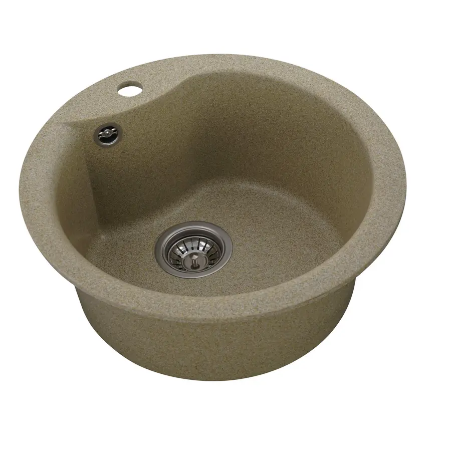 Гранітна мийка для кухні Platinum 480 TURAS матова Беж