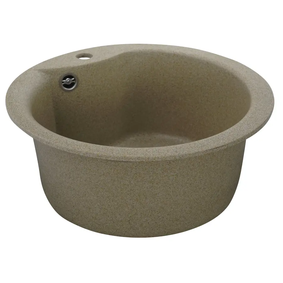 Гранітна мийка для кухні Platinum 480 TURAS матова Беж