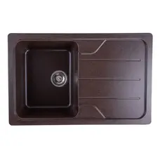 Гранітна мийка для кухні Platinum 7850 VERONA матова Шоколад