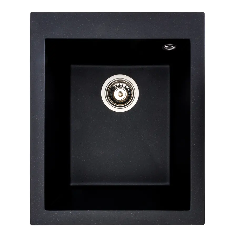 Гранітна мийка для кухні Platinum 4150 SOKIL матова (чорний металік)