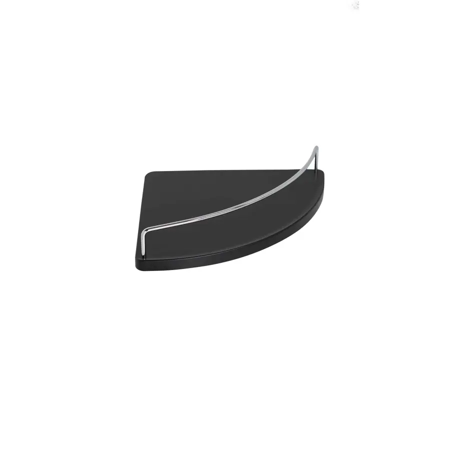 Поличка кутова в ванну кімнату Platinum 364В (чорний колір)