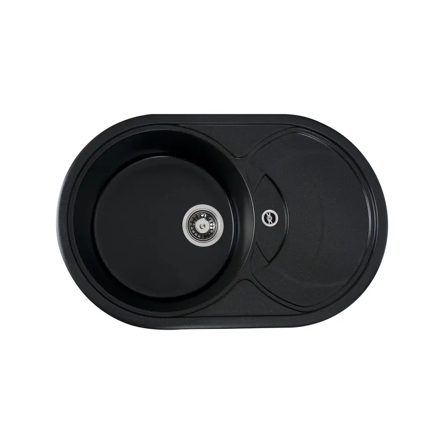 Гранітна мийка для кухні Platinum 7750 GAZZO глянець Чорна GOLD