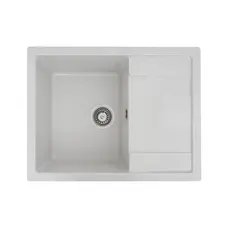 Гранітна мийка для кухні Platinum 6550 INTENSO матова Біла в крапку