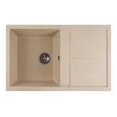 Гранітна мийка для кухні Platinum 7950 Selena матова Айворі