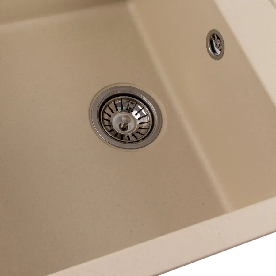 Гранітна мийка для кухні Platinum 7950 Selena матова Айворі