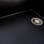 Гранітна мийка для кухні Platinum 8650 DIAMOND матова (чорна GOLD)