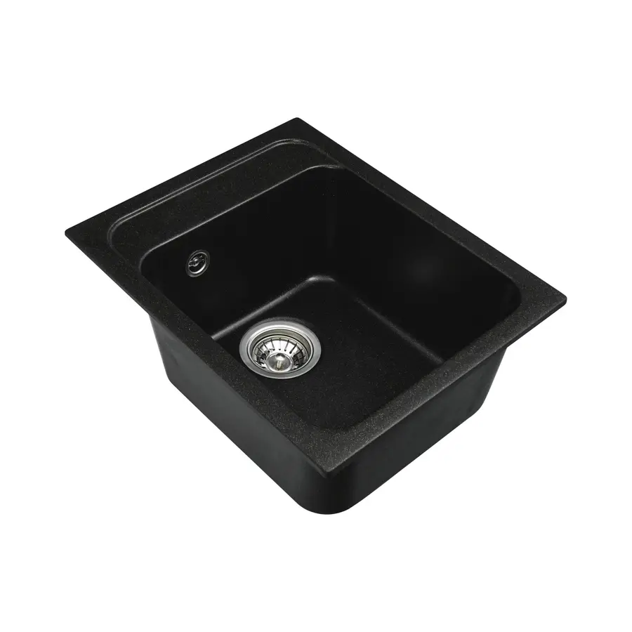 Гранітна мийка для кухні Platinum 4050 RUBY глянець Чорна GOLD