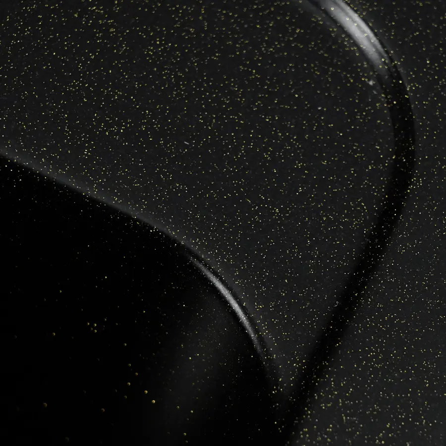 Гранітна мийка для кухні Platinum 4050 RUBY глянець Чорна GOLD