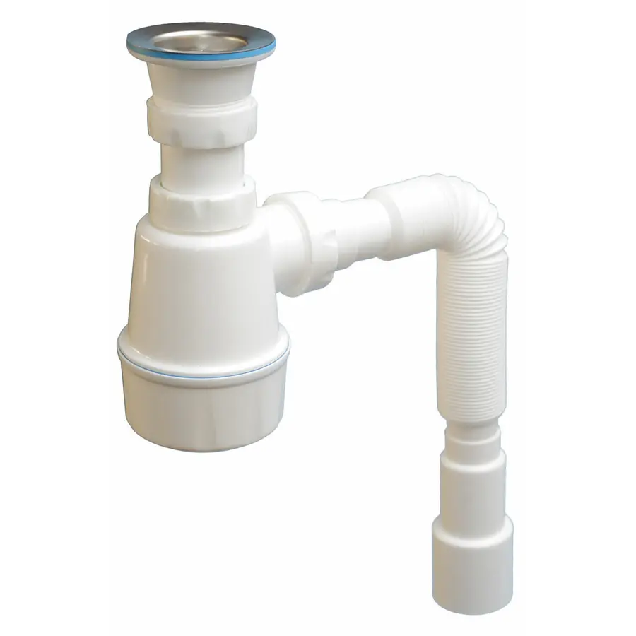 Сифон з відстійником для мийок з малою горловиною з гофрою 1060 NOVA