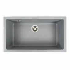 Гранітна мийка для кухні Platinum 7945 Paruana матова (сірий металік)