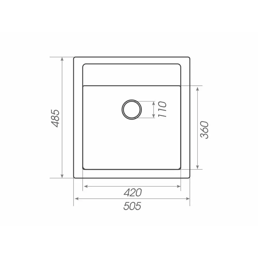 Гранитная мойка для кухни Platinum 5149 FIESTA матовый Гренадин