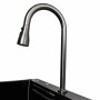 Кухонная мойка 75*45A PVD черная Platinum Handmade "ВОДОСПАД"