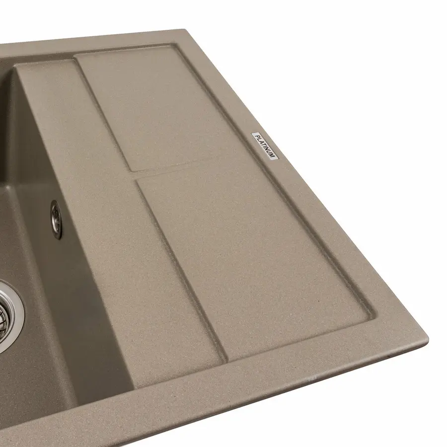 Гранітна мийка для кухні Platinum 6550 LOTOS матовий Титан