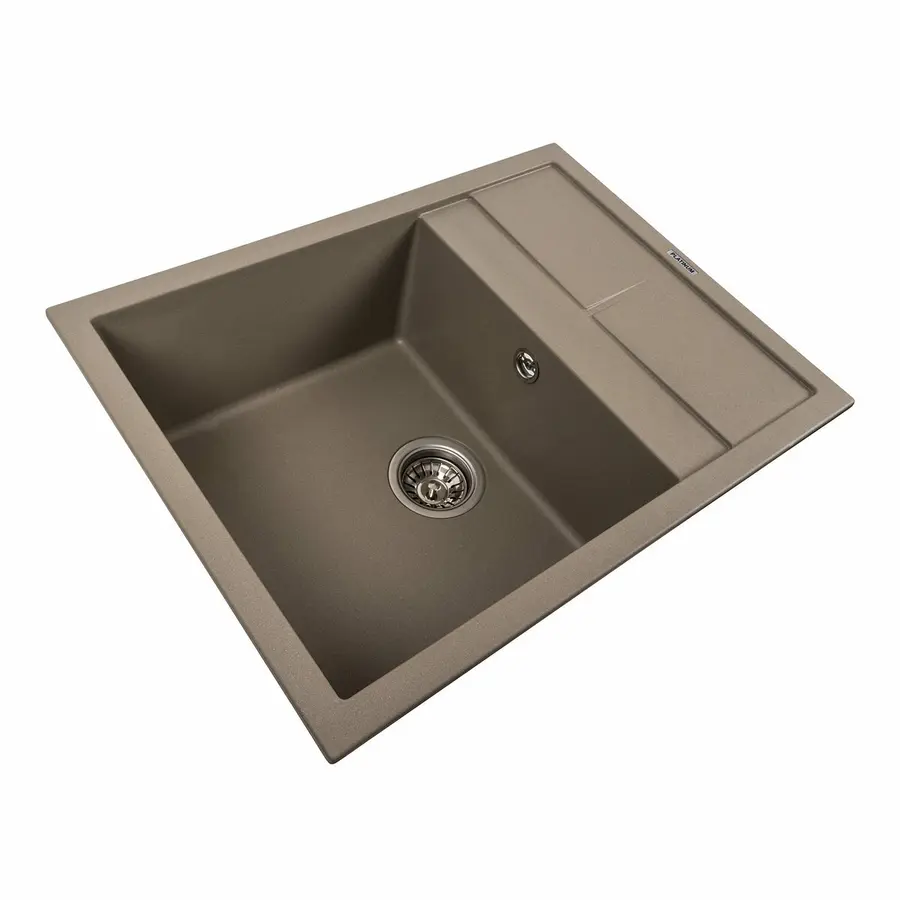 Гранітна мийка для кухні Platinum 6550 LOTOS матовий Титан