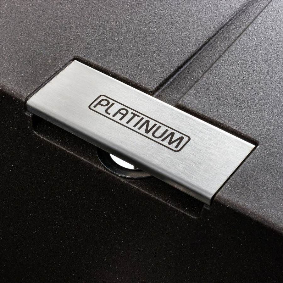 Гранітна мийка для кухні Platinum 6250 ZIRKONE матова Темна скеля
