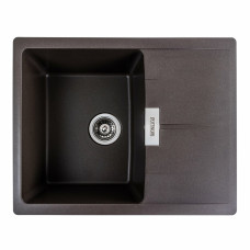 Гранітна мийка для кухні Platinum 6250 ZIRKONE матова Темна скеля