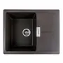 Гранітна мийка для кухні Platinum 6250 ZIRKONE матова Темна скеля