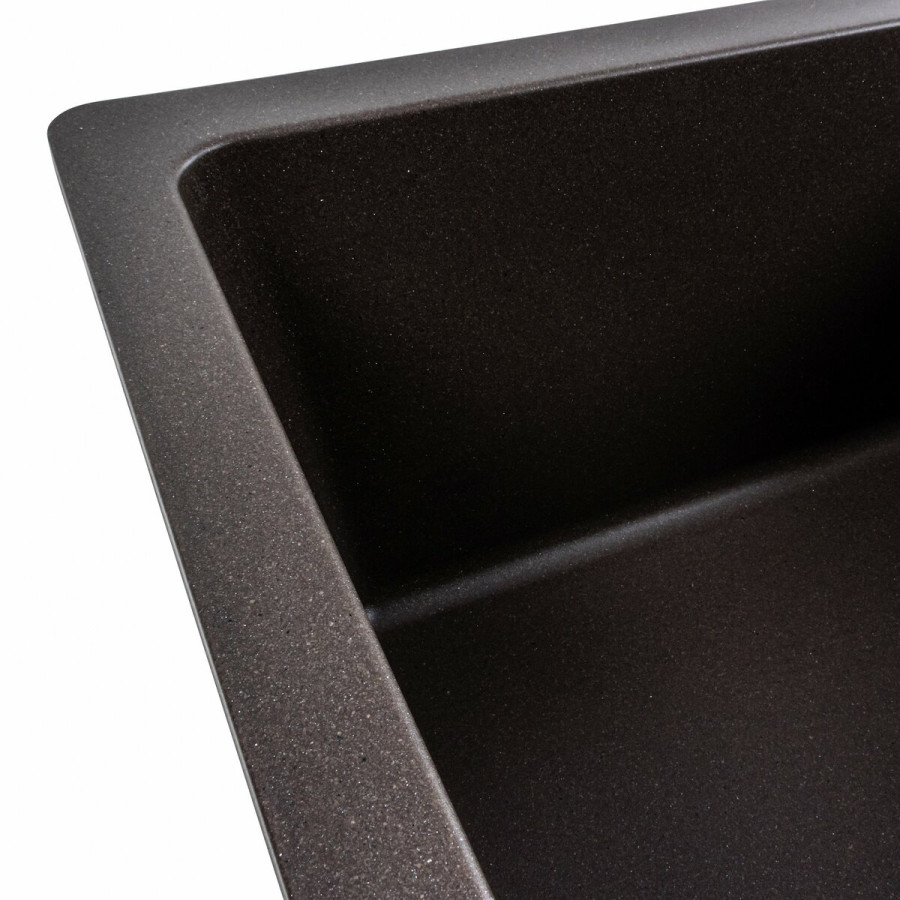 Гранітна мийка для кухні Platinum 6250 ZIRKONE матова Темна скеля