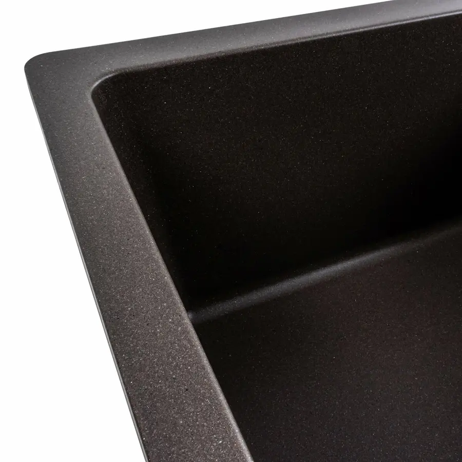 Гранітна мийка для кухні Platinum 6250 ZIRKONE матова Темна скеля