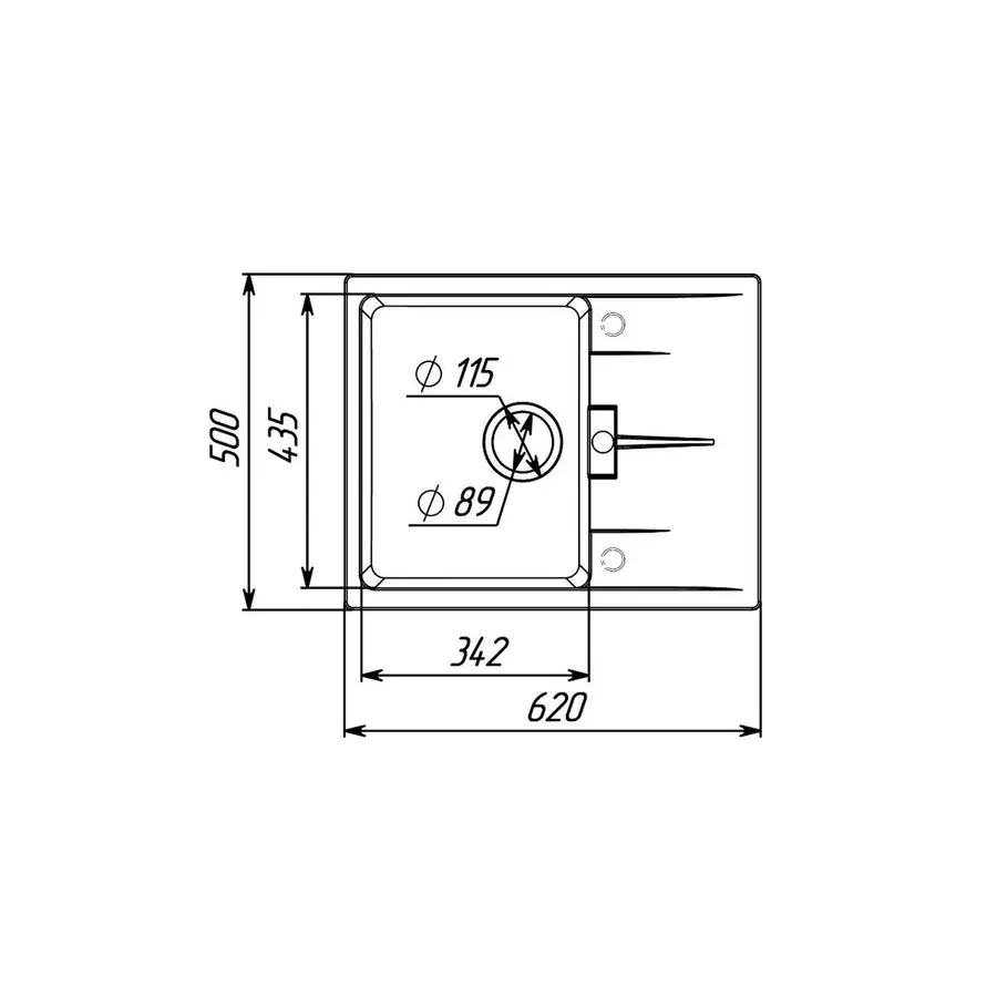Гранітна мийка для кухні Platinum 6250 ZIRKONE матова Темна скеля