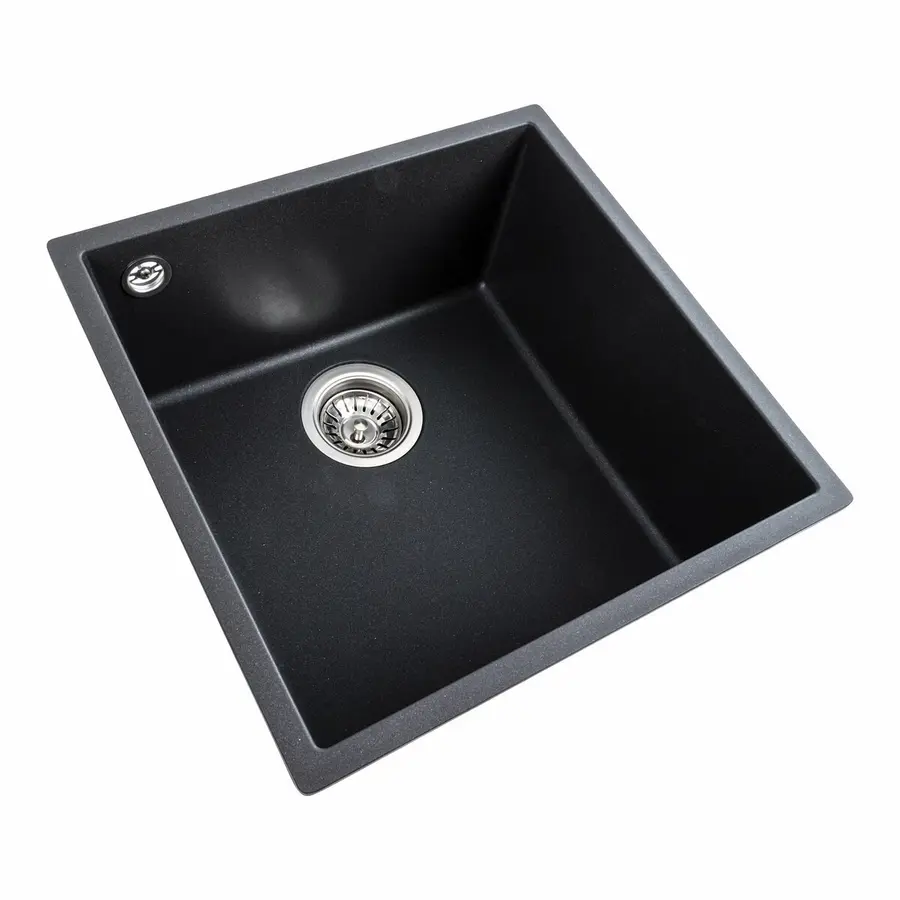 Гранитная мойка для кухни Platinum 4040 RUBA матовый морион