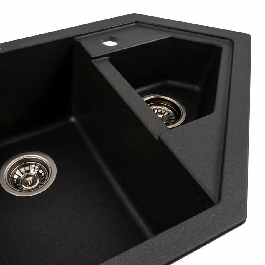 Гранітна мийка для кухні Platinum 9950 PANDORA матовий Моріон