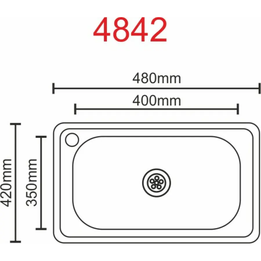 Кухонна мийка з нержавіючої сталі Valeso 4842 ДЕКОР (0,6/160 мм)