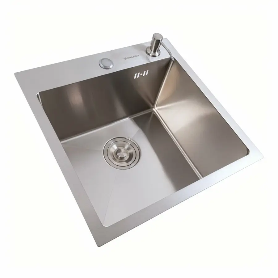 Кухонная мойка 45*45 Valeso Handmade нержавейка(сифон круглый 3,0/0,8)