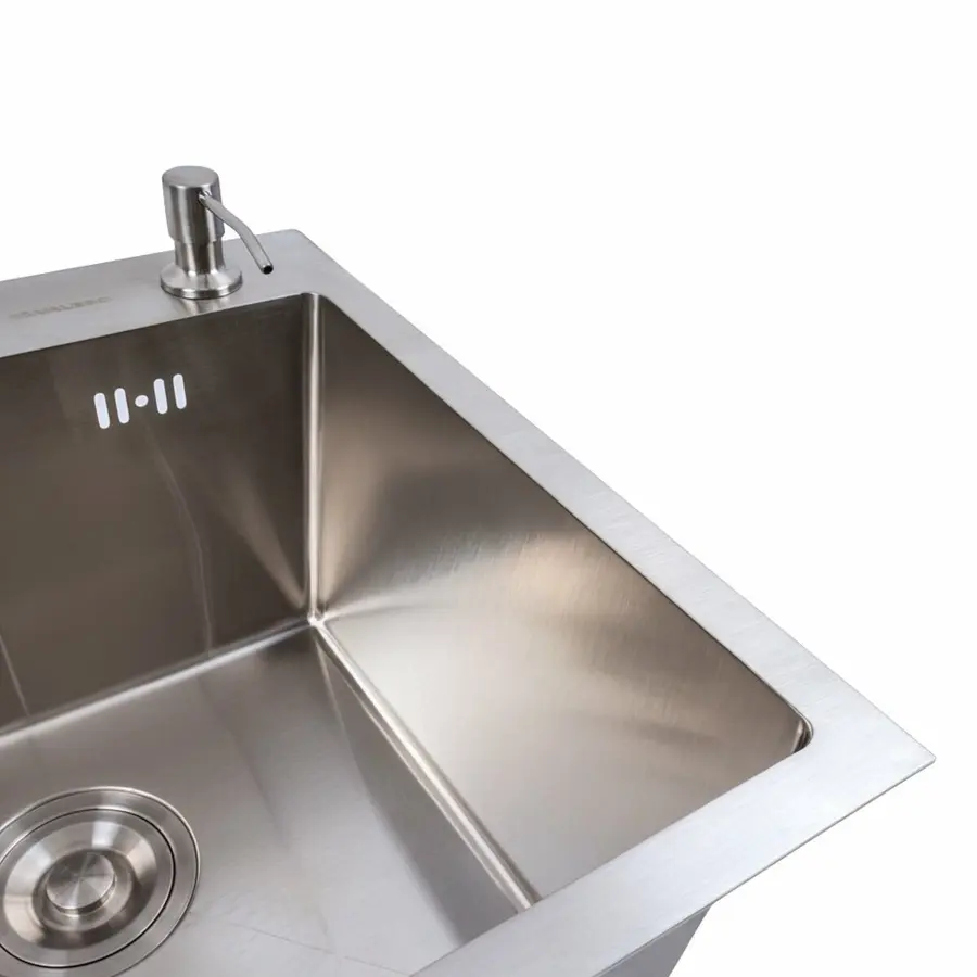 Кухонная мойка 45*45 Valeso Handmade нержавейка(сифон круглый 3,0/0,8)