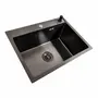 Кухонна мийка 58*43 PVD чорна Valeso Handmade (сифон круглий, 3,0/0,8)