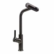 Кухонний змішувач з поворотним аератором VALESO TH37 PVD чорний